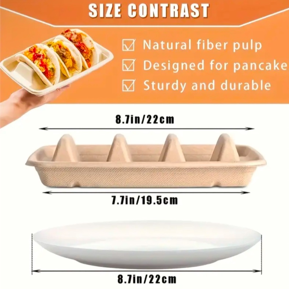 Dishes, NWT, Set of 40, Taco Disposable Dishes, Get this Party Started - Picture 5 of 12